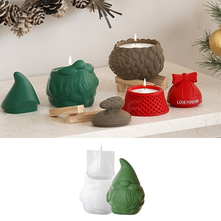 Christmas Theme Candle Silicone Molds LS-DIY-U005-05B-1