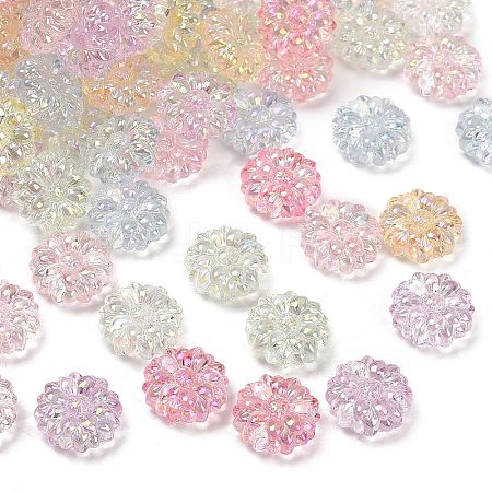 UV Plating Transparent Acrylic Beads MACR-L007-17-1
