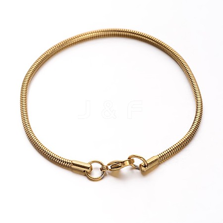 304 Stainless Steel Snake Chains Bracelets BJEW-O091-06G-1