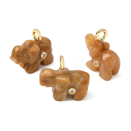 Natural Topaz Jade Carved Pendants G-H357-01G-08-1