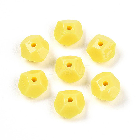 Opaque Acrylic Beads SACR-T017-38C-1