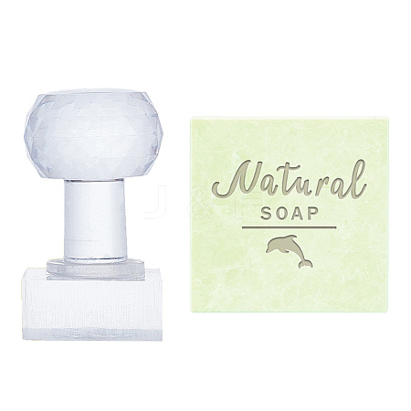 Clear Acrylic Soap Stamps DIY-WH0437-004-1