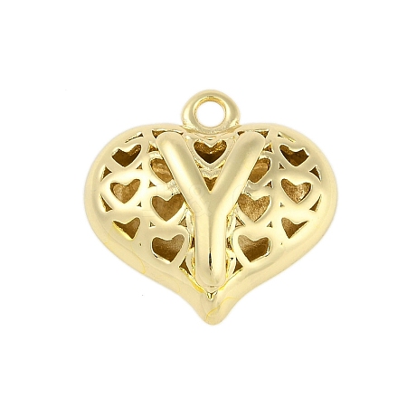 Hollow Brass Pendants for Valentine's Day KK-M289-03Y-G-1