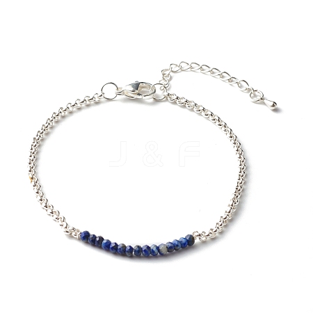Natural Lapis Lazuli Beaded Bracelets BJEW-JB06384-08-1
