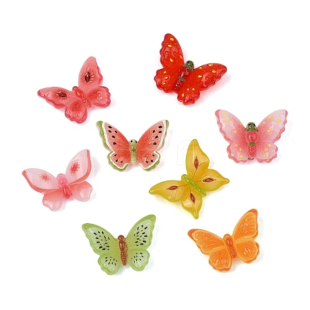 Opaque Resin Cabochons RESI-C078-02-1