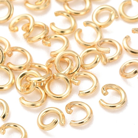 Brass Open Jump Rings KK-G604-08G-11-1
