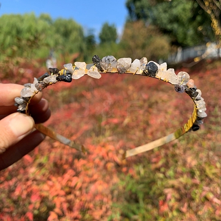 Natural Rutilated Quartz Hair Bands PW-WGC1C33-69-1