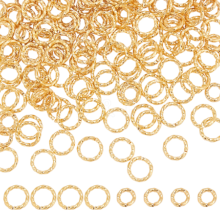 200Pcs 2 Style Brass Open Jump Rings KK-PH0002-76-1