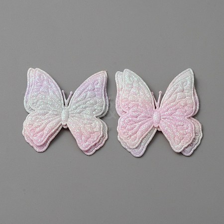 Butterfly Shape Cloth Sew on Patches Applique DIY-WH0032-89F-1