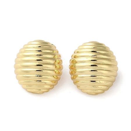 Rack Plating Brass Oval Stud Earring EJEW-H099-08G-1