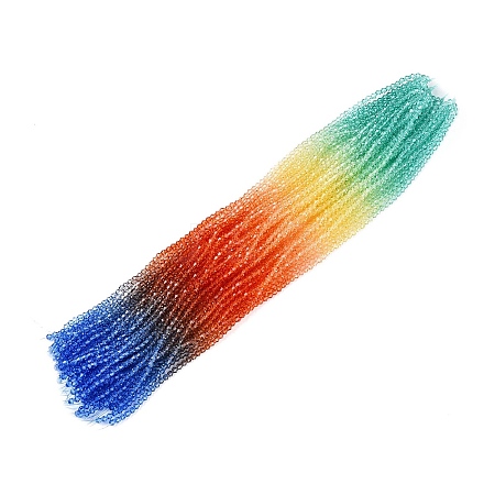 Gradient Color Baking Painted Glass Bead Strands DGLA-A039-T6mm-A014-1