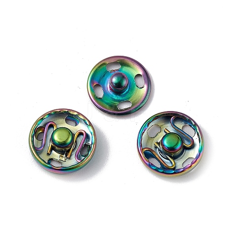 Ion Plating(IP) 202 Stainless Steel Snap Buttons BUTT-I017-01A-MC-1