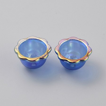 UV Plating Acrylic Bead Caps PACR-TAC0001-03H-1