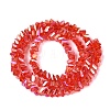 Electroplate Transparent Glass Beads Strands EGLA-Q139-01A-A11-2