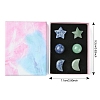 Natural Gemstone Healing Moon & Star & Round Ornaments AJEW-FS0001-12A-5