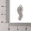 Rack Plating Brass Micro Pave Cubic Zirconia Pendant X-KK-A229-03B-P-3