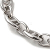 Ion Plating(IP) 304 Stainless Steel Oval Link Chain Bracelets BJEW-D030-11A-P-2