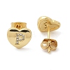 Rack Plating Brass Micro Pave Clear Cubic Zirconia Stud Earrings EJEW-K299-01G-P-4