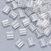 2-Hole Transparent Glass Seed Beads SEED-S031-L-001-1