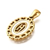 Golden 304 Stainless Steel Pendants STAS-K300-02G-H-2