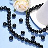 Synthetic Black Stone Beads Strands X-GSR12mmC044-3