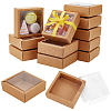 Square Paper Biscuit Boxes with Clear PVC Window LS-CON-WH0098-16A-03-1