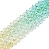 Gradient Color Baking Painted Glass Bead Strands DGLA-A039-T6mm-A013-4