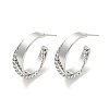 Brass Ring Stud Earrings EJEW-K264-08P-1