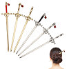 6Pcs 6 Styles Alloy Hair Pin AJEW-FH0006-17-1