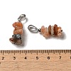 Natural Sunstone Chip Pendants G-H307-07P-10-3