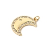 Brass Micro Pave Clear Cubic Zirconia Pendants KK-K419-12G-2
