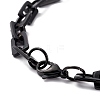 PVD Vacuum Plating Rectangle 201 Stainless Steel Chain Bracelets BJEW-N240-06EB-3