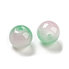 Two Tone Spray Painting Glass Beads GLAA-L046-03-3