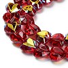 Electroplate Transparent Glass Beads Strands EGLA-B012-AB03-3