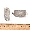 Natural Dyed Quartz Crystal Links Connector Charms G-K189-02S-02-3