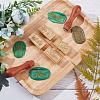 Pear Wood Handle and Wax Seal Brass Stamp Head Sets AJEW-CP0002-49-4