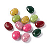 Crackle Opaque Acrylic Beads OACR-C006-01-1