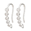 Brass Rhinestone Earring Hooks KK-C261-01A-P-1