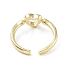Brass Open Cuff Rings for Women RJEW-A028-02G-3