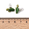 Brass Enamel Stud Earrings EJEW-A148-01C-5