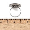 304 Stainless Steel Cuff Ring Components LS-STAS-D372-06P-07-3