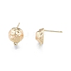 Brass Stud Earrings Findings KK-G432-27G-3