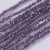 Electroplate Glass Beads Strands GLAA-F076-FR10-1