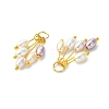 Electroplated Shell Pearl Pendants PALLOY-JF05645-2