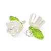 Acrylic with ABS Plastic Imitation Pearl Pendants PALLOY-JF05659-12-4