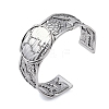Constellation Alloy Open Cuff Bangles for Women Men LS-BJEW-C064-01AS-09-1