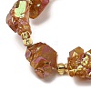 Electroplated Raw Rough Natural Amethyst Beads Strands G-Z131-J02-05-4