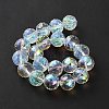 Transparent Electroplate Glass Beads Strands EGLA-N002-34H-H01-2