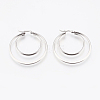Tarnish Resistant 201 Stainless Steel Hoop Earrings EJEW-I213-B-02P-1