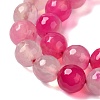 Dyed & Heated Natural Agate Beads Strands G-P539-D01-06-4